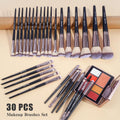 MAANGE Makeup Brushes Set 46 Pcs Makeup Tool Set Premium Synthetic Brush Make up Brush Set Multi-Functional Makeup Kit (Black, 46 Piece Set)