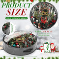 Aliceset 4 Pack Wreath Storage Containers, Storage Bags with Window and Handles, Durable Decoration Box Holder for Holiday(36 X 36 X 7.8 Inch,Gray)