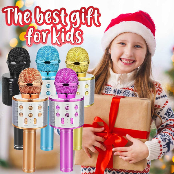 Birthday Gifts for 3-11 Year Old Girls, Bluetooth Karaoke Microphone for Kids Gifts for Teenage Girls Christmas Stocking Stuffers for Kids Popular