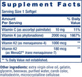 Life Extension Super K, Vitamin K1, Vitamin K2 Mk-7, Vitamin K2 Mk-4, Vitamin C, Bone/Heart/Arterial Health, 3-Month Supply, Gluten-Free, 1 Daily,