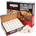 Chef Master 05004CM Ceramic Gas Grill Self Cleaning Briquettes, Replacement for Lava Rocks, Cleaner Cooking, Gas Grill Briquettes for BBQ Grill