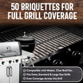 Chef Master 05004CM Ceramic Gas Grill Self Cleaning Briquettes, Replacement for Lava Rocks, Cleaner Cooking, Gas Grill Briquettes for BBQ Grill