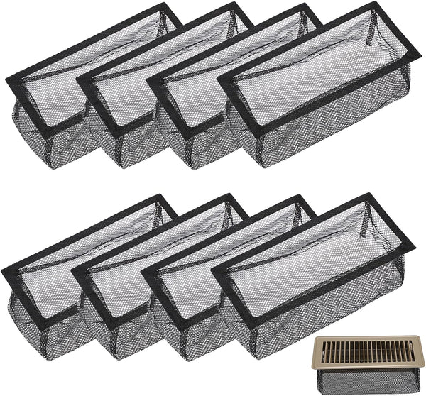 Sumnacon Floor Register Cover Trap 8 Pack Register Vent Traps for Home Floor, 4 X 10 Inch Floor Vent Screen Net Mesh Floor Register Cover for