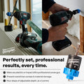 Adjustable DIMPLER ® - Drywall Bit & Screw Gun Attachment, Converts Drill into Drywall Screw Gun or Deck Screwdriver, Magnetic Bit Holder for