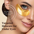 DERMORA Golden Glow under Eye Patches (20 Pairs Eye Gels) - Rejuvenating Treatment for Dark Circles, Puffy Eyes, Refreshing, Revitalizing, Travel,