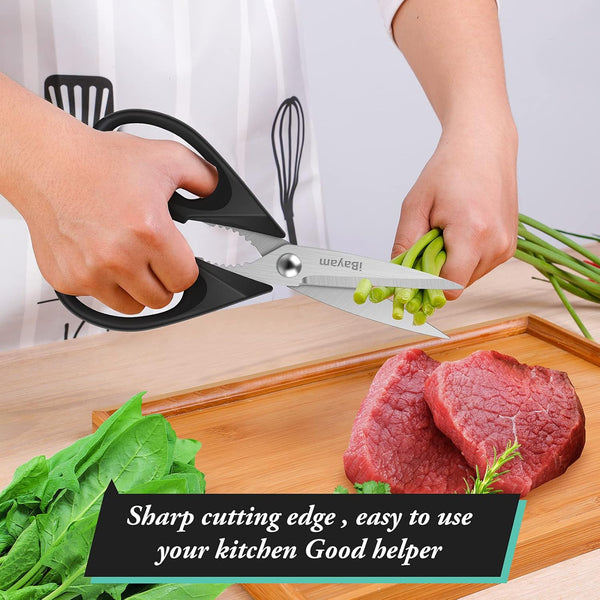 Kitchen Shears, Ibayam Kitchen Scissors All Purpose Heavy Duty Meat Poultry Shears, Dishwasher Safe Food Cooking Stainless Steel Utility Scissors,