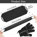 Anezus Exfoliating Back Scrubber Bath Gloves Set, Exfoliating Shower Towel with Shower Gloves for Body Scrub, Back Cleaner Wash Gloves to Remove