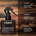 Blackwood for Men Hair & Beard Hydrator Spray - Natural Leave-In Conditioner - Moisturizes, Texturizes, Shapes & Detangles - Ideal for Beard