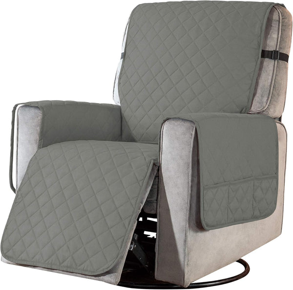 SUBRTEX Recliner Chair Covers Fitted Small Recliner Sofa Slipcovers Seat Width to 25 Inch Reversible Washable Recliner Chair Protector with