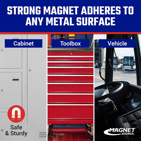 Master Magnetics Magnetic Cup Holder - Caddy for Bottles, Glasses, and Cans - Fits on Fridge, Lawnmower, Forklift, Cart, or Ladder - Heavy-Duty