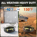 Garden Hose 10FT - PHLEX PRO Heavy-Duty Premium 5/8'' Rubber 3-Layer Water Hose - Flexible Hybrid Lightweight Water Hose, Full Brass Male to