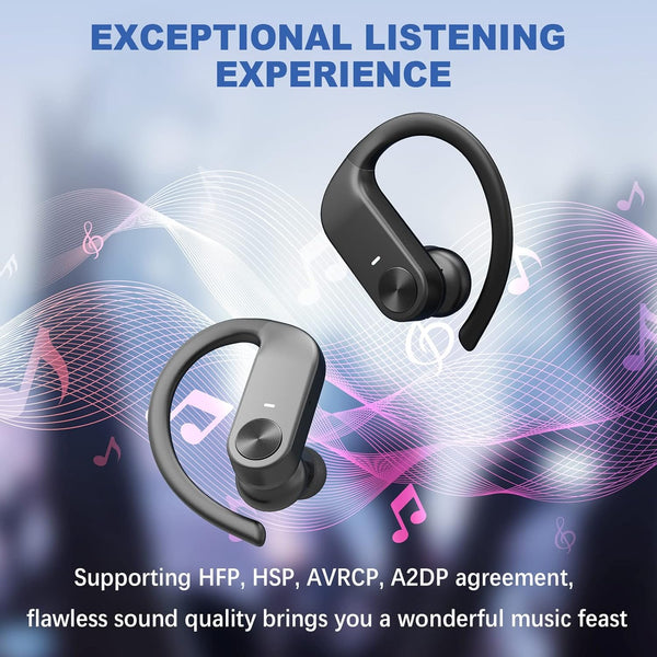 Wireless Earbuds 40H Playtime 8H Continuous Playtime Bluetooth Ear Buds, IPX6 Waterproof Stereo Sound Bluetooth Wireless Headphones with
