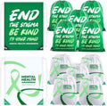 Kacctyen 12 Pcs Mental Health Drawstring Backpacks Stigma Cinch Bags Sport Gym Drawstring Bags Polyester Sack Pack Cinch Tote for Mental Health