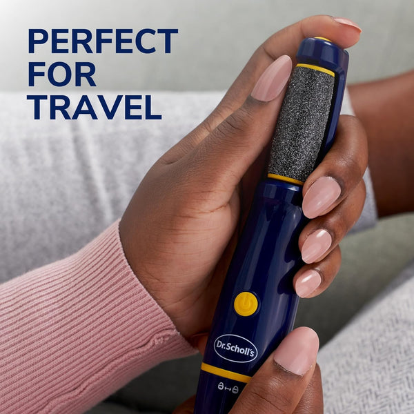 Dr. Scholl'S Callus Remover Electronic Foot File, Electric Hard Skin Removal for Feet, Effortless Soft Smooth Skin in Minutes, Perfect for Travel,