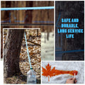 Plastic Maple Tree Taps - 50 Feet Tubing Line with 10 Pieces for Maple & Birch Syrup Supplies