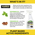 Harris Peppermint Oil Mice & Rodent Repellent Spray for House and Car Engines, Humane Mouse Trap Substitute, 20Oz