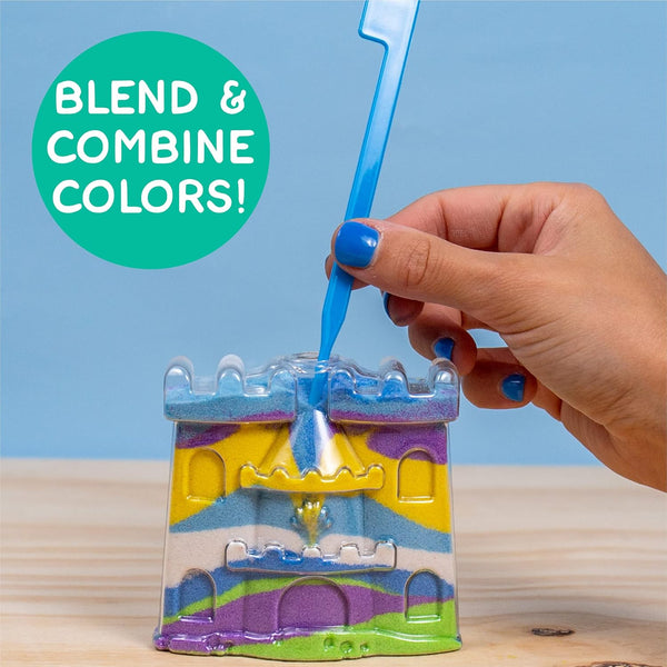 Made by Me Create Your Own Underwater Sand Art, Includes 6 Ocean-Themed Bottles, 8 Sand Colors, Glitter, & Funnel, Great Staycation or Group