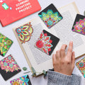 8 Pcs Diamond Art Corner Bookmarks Leather Dimond Painting Book Mark Kit for Adults Paint by Dots Bookmarkers Craft DIY Gem Small Dotz Gifts for