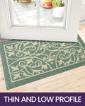 DEXI Front Door Mat Entryway, inside Entrance Doormat, Non Slip Washable Entry Mats, 19.5X31.5,Dark Sea Green