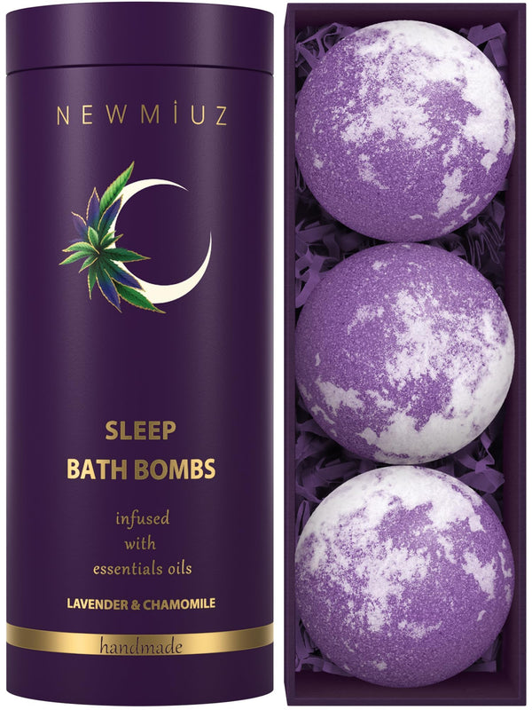 Deep Sleep Bubble Bath Bombs Infused with Lavender Chamomile Essential Oils Moisturizing Bath for Dry Skin and Relaxation Self Care Gift for Women