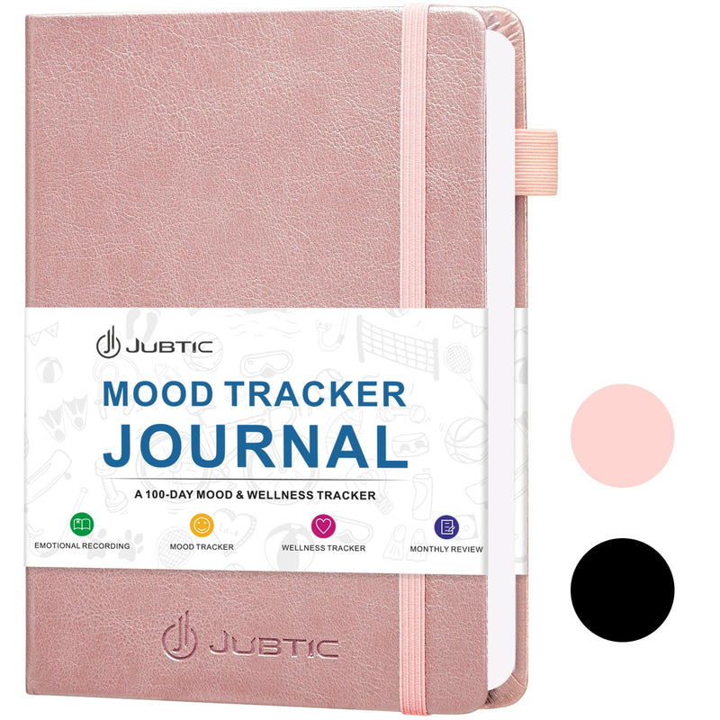 JUBTIC Mood Tracker Journal, Mental Health Journal for Women, 100-Day Self Care & Anxiety Journal with Wellness Tracker and Monthly Reflection,