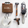 HUHOLE Pegboard Drill Holder, Peg Board Utility Hooks, 10 Pack Heavy Duty Peg Board Tool Holder for Power Tools, Drill, Hammer, Cord, Fit for 1/4