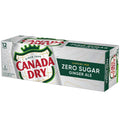 Canada Dry Zero Sugar Ginger Ale Soda, 12 Fl Oz Cans, 12 Pack