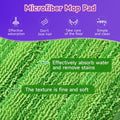 8 Pack Reusable Mop Pads Compatible for Swiffer Powermop,Microfiber Mop Pads for 13-15'' Spray Mop, Floor Mop Pads Refills for Swiffer, Machine
