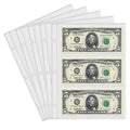 Currency Sleeves,50Pcs Page Protectors for 3 Ring Binder, 3-Pocket Banknote Sleeves, 8.5 X 11, Dollar Bill Holder for Collectors, Paper Sleeves