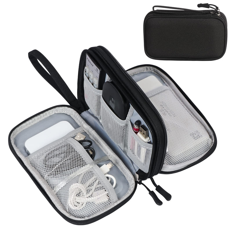 FYY Travel Cable Organizer Pouch Electronic Accessories Carry Case Portable Waterproof Double Layers All-In-One Storage Bag for Cord, Charger,