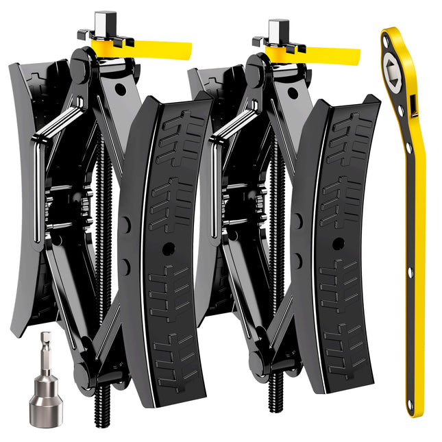 Camper Wheel Chock Stabilizer 2 Sets, Upgraded Side Grain Heavy Duty X-Shaped Stabilizer Wheel Chock RV Travel Trailer A