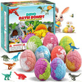 Bath Bombs for Kids with Dinosaur Toys Inside, 9 Pack Natural and Organic Dinosaur Bath Bombs Bubble Bath Gift Set, Perfect Birthday Gifts for