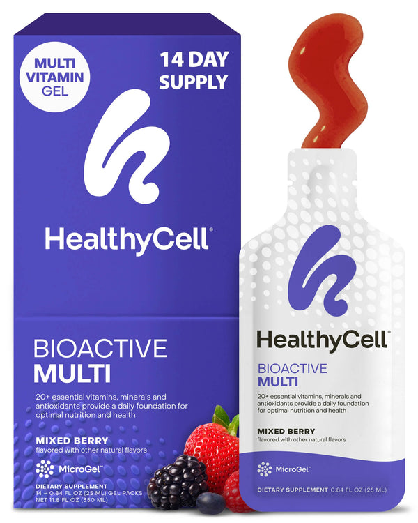 Healthycell Bioactive Daily Liquid Multivitamin for Men & Women â 20+ Essential Vitamins, Minerals & Antioxidants for Brain, Heart, Immune