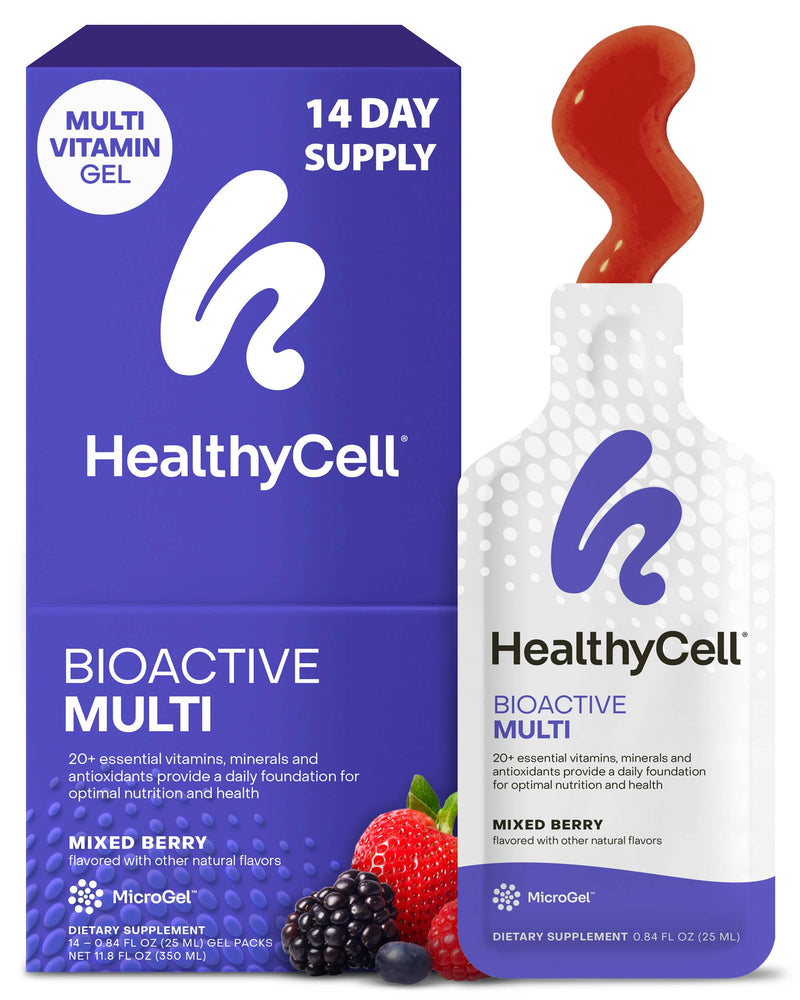 Healthycell Bioactive Daily Liquid Multivitamin for Men & Women â 20+ Essential Vitamins, Minerals & Antioxidants for Brain, Heart, Immune