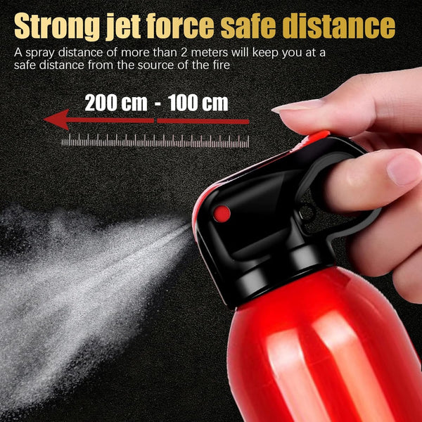 Portable Fire Extinguisher | 4-In-1 Small Fire Extinguisher for Home, Garage, Kitchen, Car | for Electric, Textile and Grease Fires | Non-Toxic,