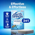 Earth Breeze Laundry Detergent Sheets Fragrance-Free - 60 Loads Eco Liquidless Soap - Travel-Friendly for Hot & Cold Cycles, Tackles Tough Stains