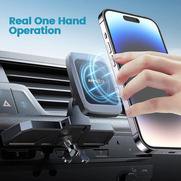 Apps2Car Magnetic CD Phone Holder for Car, anti Shake Magnet CD Slot Phone Mount, Car Truck Accessories, Compatible with Iphone, Samsung & All