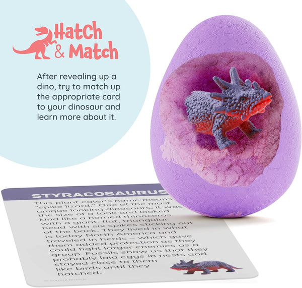 Dino Egg Bath Bombs for Kids - Kid Baths Bomb with Surprise inside - Dinosaur Toys Gift for Boys and Girls Ages 6 7 8 Years Old Gifts - Fun