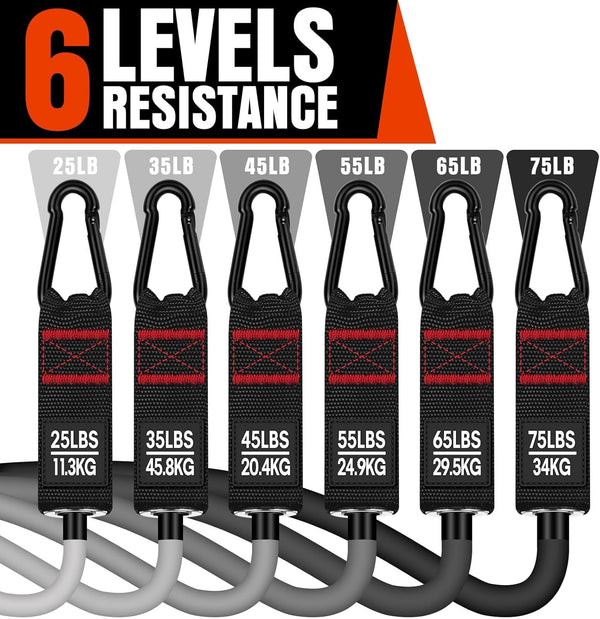 Heavy Resistance Bands for Working Out, 300LBS Exercise Bands with Handles, Workout Bands for Men, Weight Fitness Bands Set for Muscle Training,