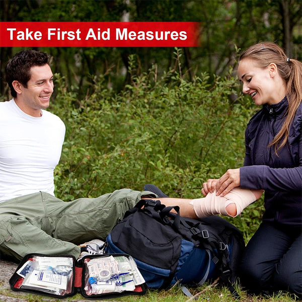 Travel-First Aid-Kit Car-Home 300PCS Survival-Kit Outdoor-Adventure - Small Portable Red Emergency Essential Sets Office Hiking Camping Business