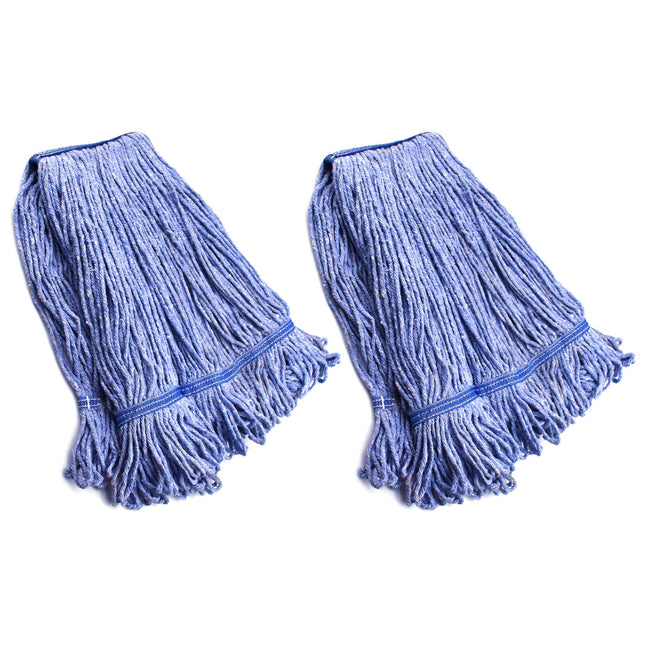 String Mop Heads Replacement Heavy Duty Commercial Grade Blue Cotton Looped End Wet Industrial Cleaning Mop Head Refills