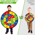 Large Dart Board for Kids, Kids Double-Sided Dart Board with Sticky Balls and Darts, Indoor/Outdoor Sport Fun Party Play Game Toys, Gifts for 3 4