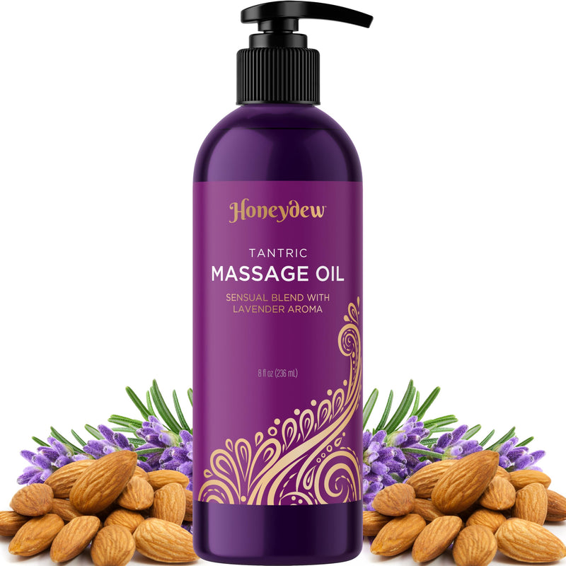 Lavender Massage Oil for Couples Relaxation - Non Greasy Non Staining Irresistibly Silky Full Body Massage Oil for Massage Therapy with Lavender