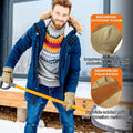 Leather Winter Work Gloves Multipurpose Heated Adjustable Wrist for Construction Tools & Home Improvement Brown M