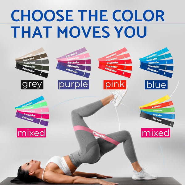 Resistance Band Set - 5 Exercise Bands for Workout & Fitness