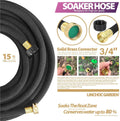LICNCHOC GARDEN Soaker Hose 15 Ft,1/2 INCH Flexible Durable Garden Hose for Efficient Watering, Leak-Proof Design 100% Recycled Rubber,Ideal for