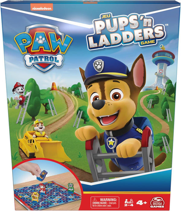 Spin Master Games, PAW Patrol Pups âN Ladders Game, PAW Patrol Toys, Classic Activity Toy, for Kids & Family, 2-4 Players, for Ages 4 & Up