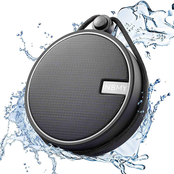 INSMY C12 IPX7 Waterproof Shower Bluetooth Speaker, Portable Small Speaker, Speakers Bluetooth Wireless Loud Clear Sound Support TF Card Suction