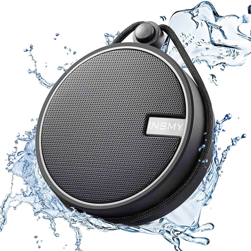INSMY C12 IPX7 Waterproof Shower Bluetooth Speaker, Portable Small Speaker, Speakers Bluetooth Wireless Loud Clear Sound Support TF Card Suction