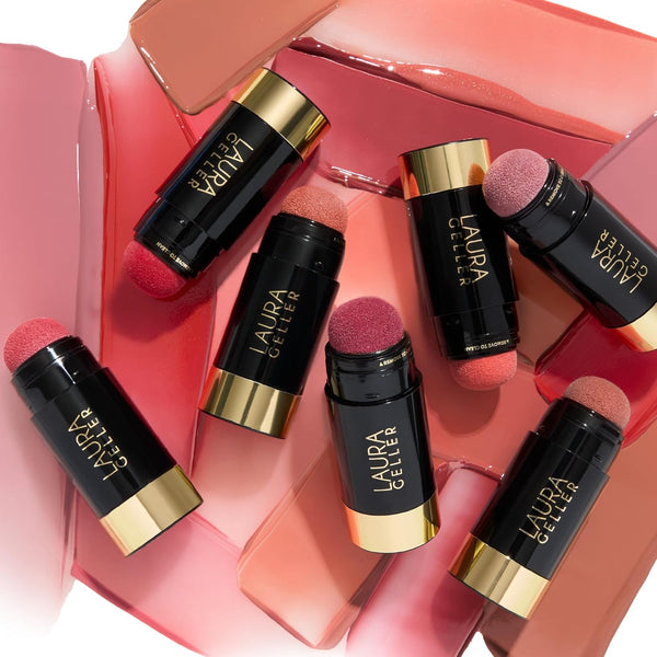 LAURA GELLER NEW YORK Serum Blush Tint, Lightweight Liquid Blush for Cheeks, Weightless Watercolor Sheer Finish, Graceful Guava